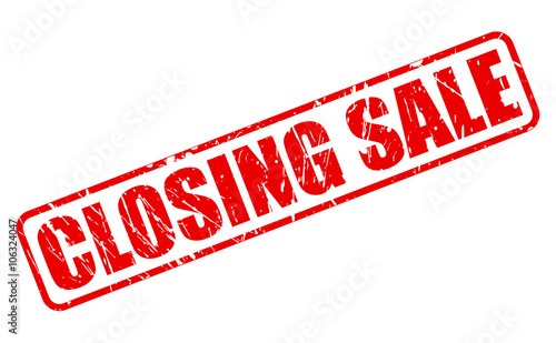 CLOSING SALE RED STAMP TEXT