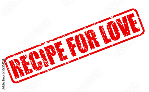 RECIPE FOR LOVE RED STAMP TEXT