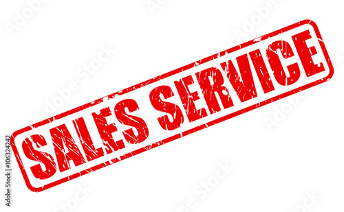 SALES SERVICE RED STAMP TEXT