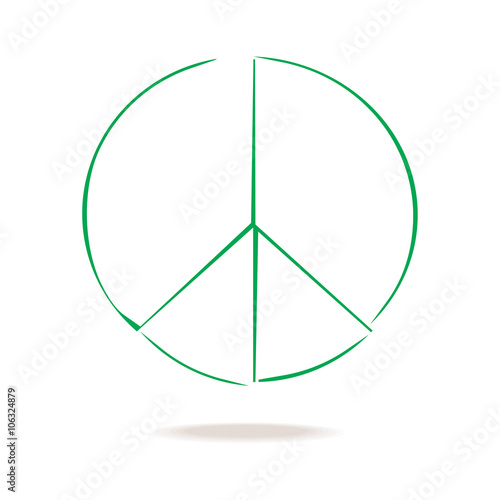 Symbol of peace. Sign in grunge style.