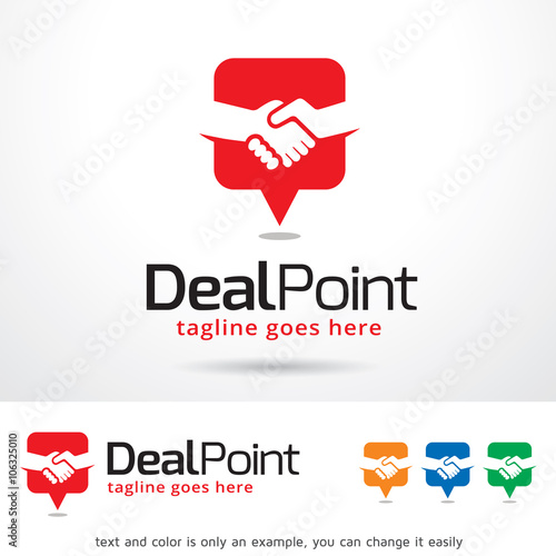 Deal Point Logo Template Design Vector