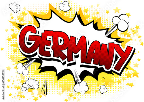 Germany - Comic book style word.