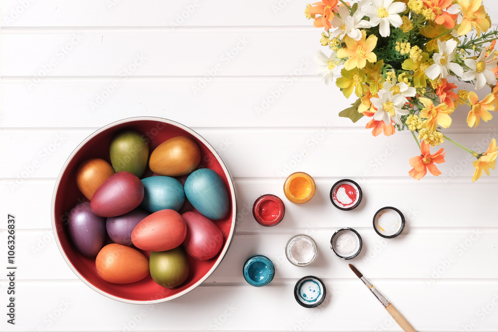 Obraz premium painting easter eggs