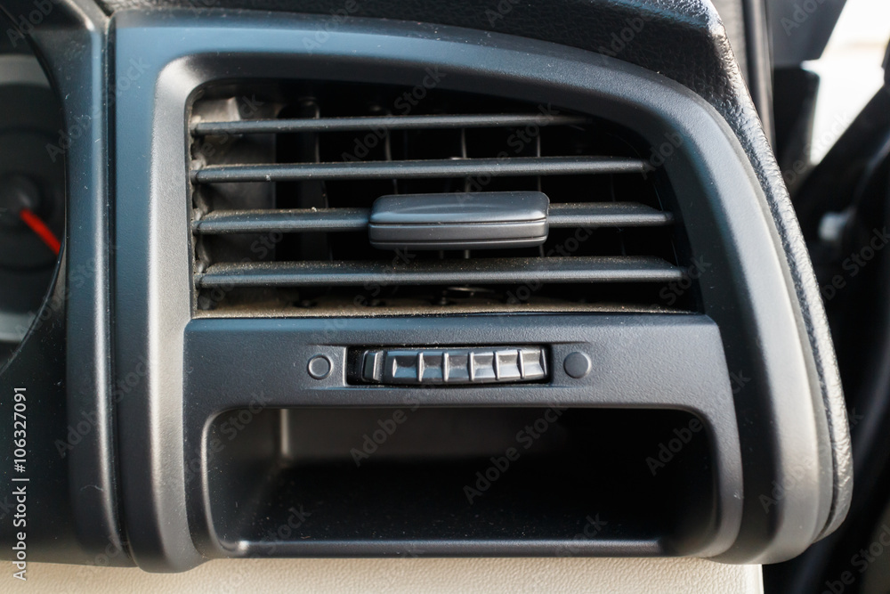 Dirty car air conditioning.Car Dashboard Air Vents