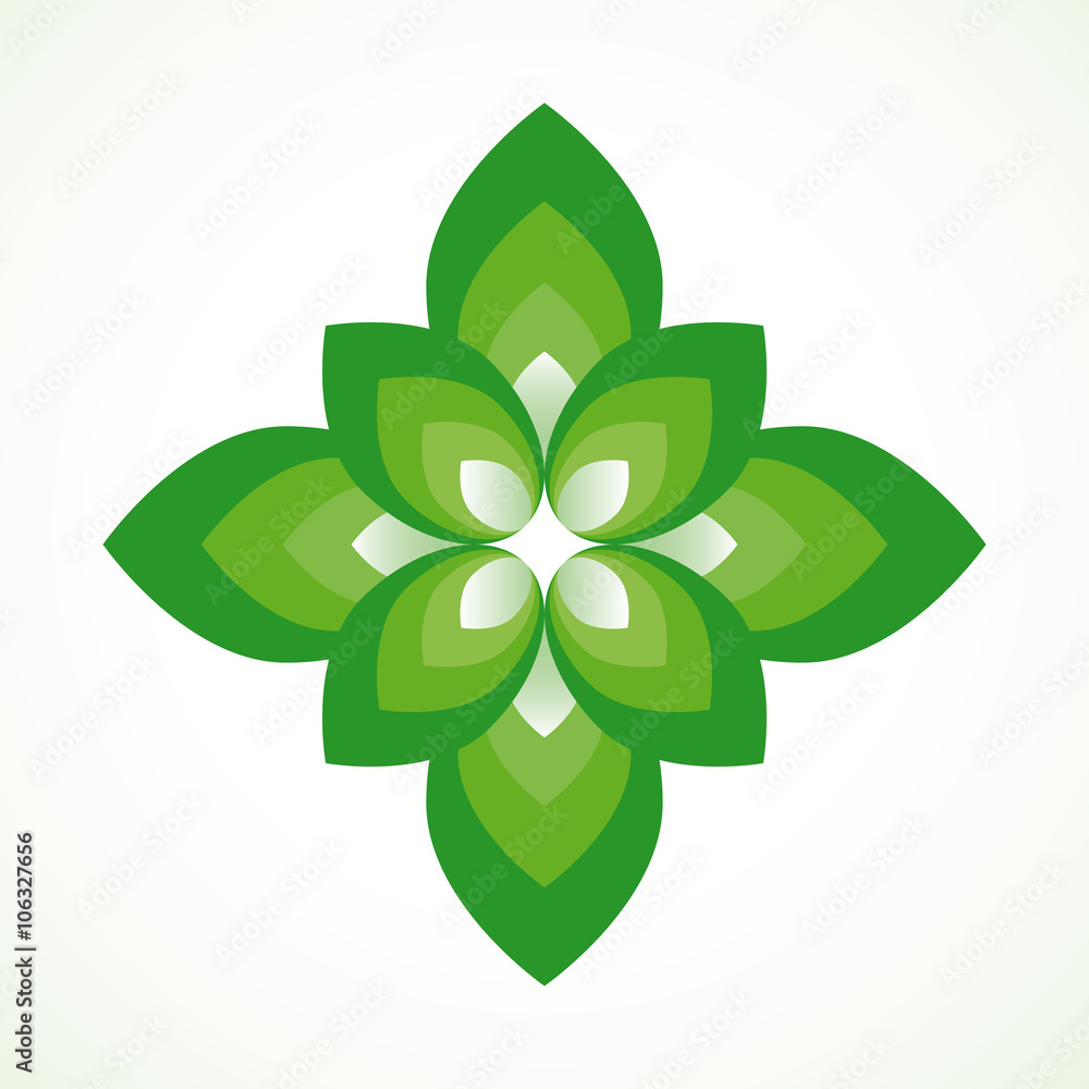 Green plant abstract vector logo design Green plant abstract vector logo design