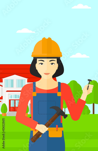 Cheerful repairer engineer.