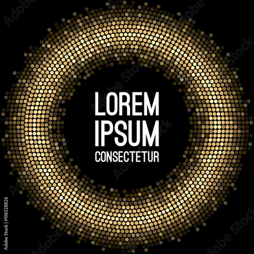 Vector set of frame with glitter disco light theme with black background