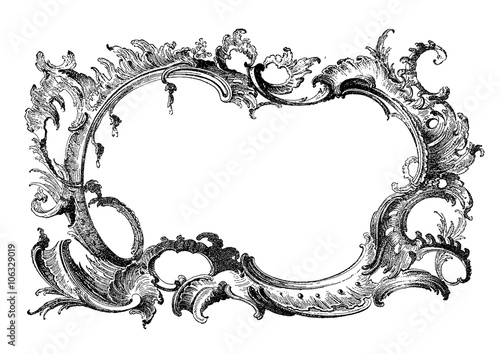 Quadro su tela Renaissance ornamental frame