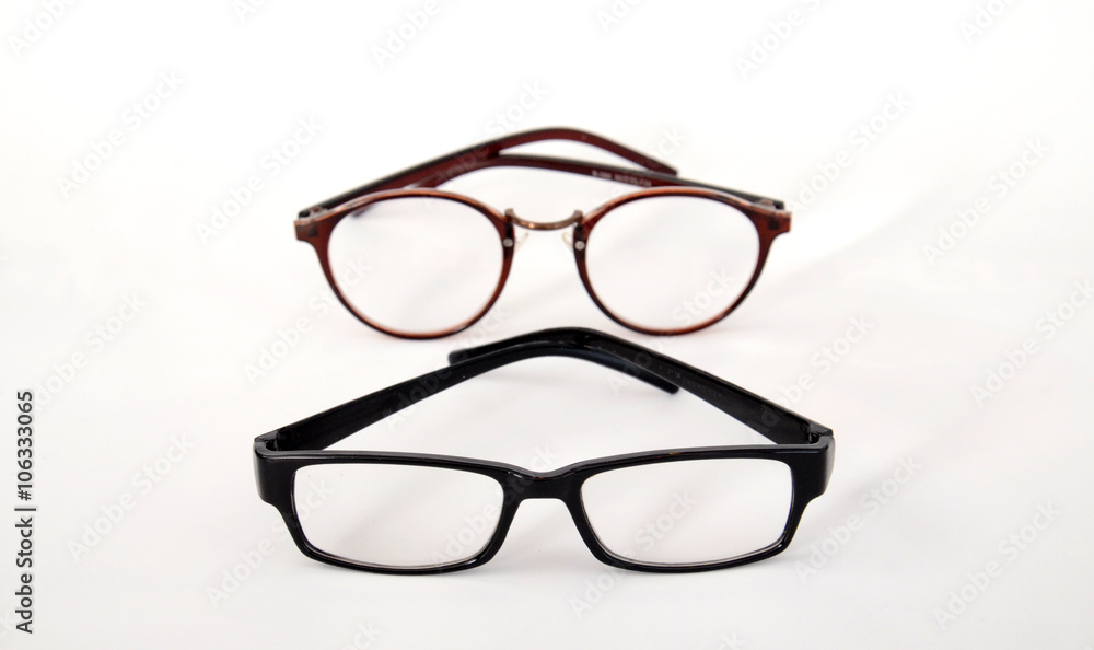 fashion eyeglasses on a white backfround fashion eyeglasses on a white backfround