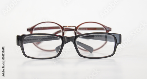  fashion eyeglasses on a white backfround