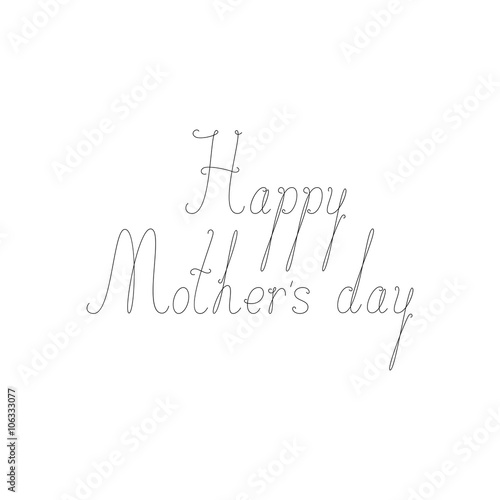 Happy Mothers Day Calligraphic Lettering