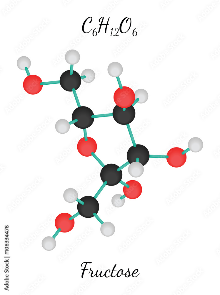 C6H12O6 Fructose molecule