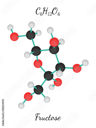 C6H12O6 Fructose molecule