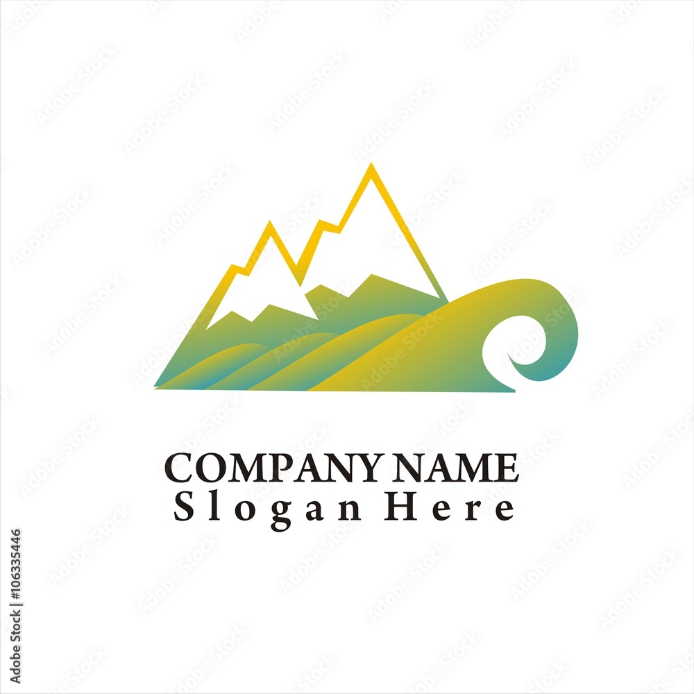 Tropical Resort Vector Logo Template Tropical Resort Vector Logo Template