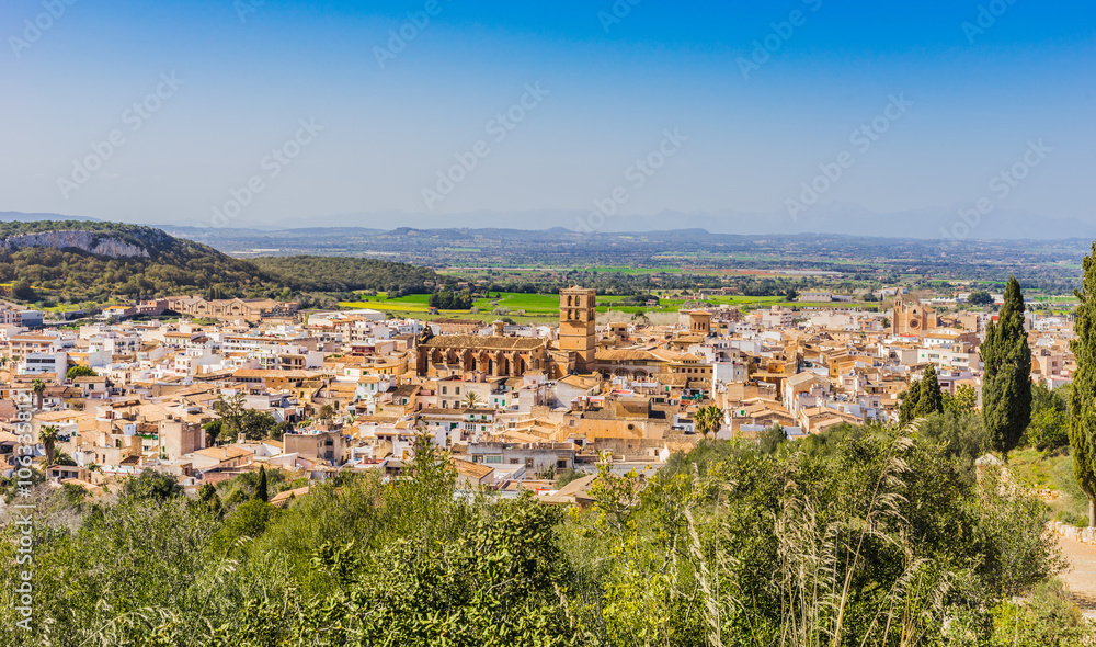 Spain Majorca Panorama Old Town Felanitx