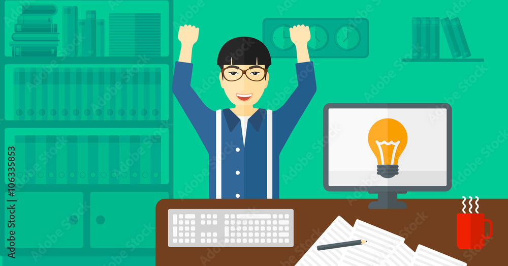 Man working at office. Man working at office.