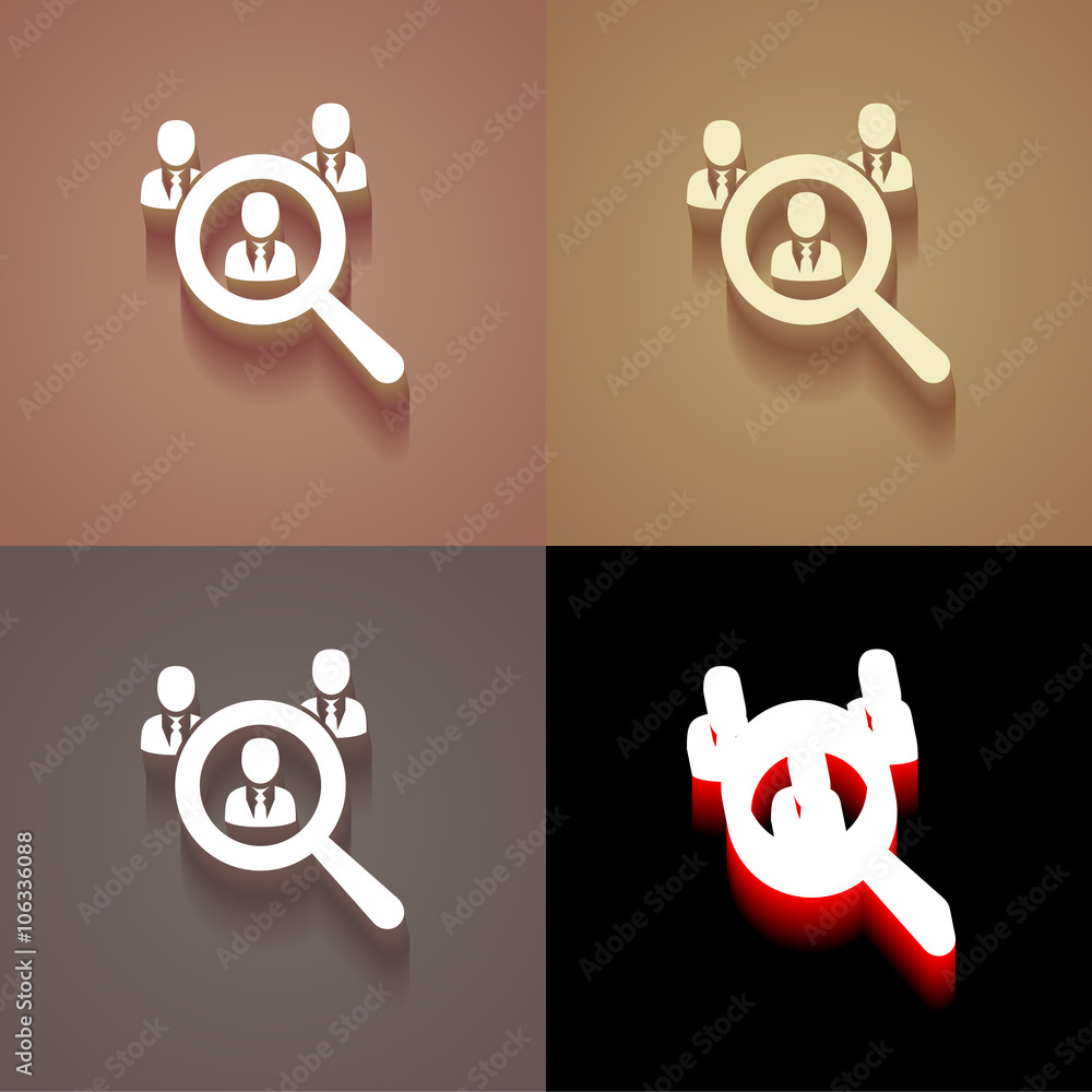 3_Vintage_Icons_With_Long_Shadow - obrazy, fototapety, plakaty 