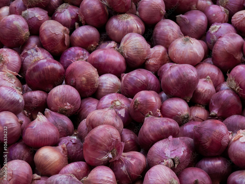 Oignons rouges au marché, Athènes, Grèce Oignons rouges au marché, Athènes, Grèce