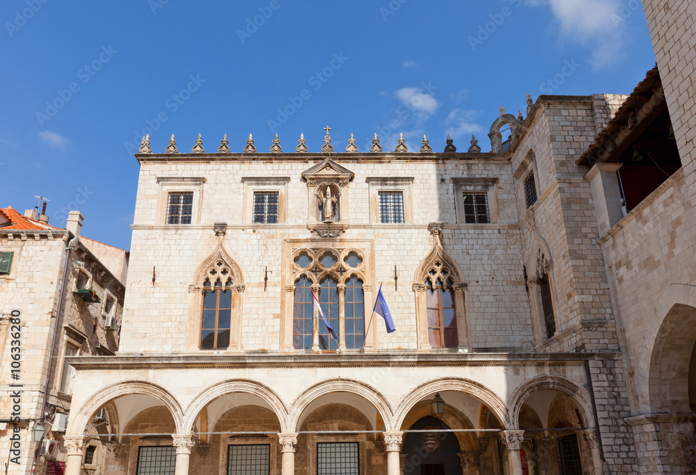 Sponza Palace (1522) in Dubrovnik, Croatia. UNESCO site
