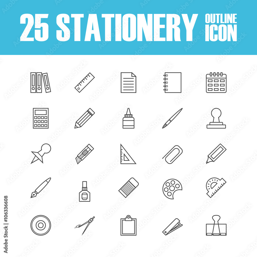 outline stationery icon outline stationery icon