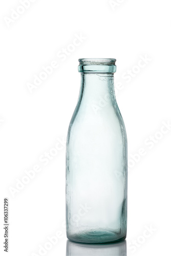 Empty milk bottle