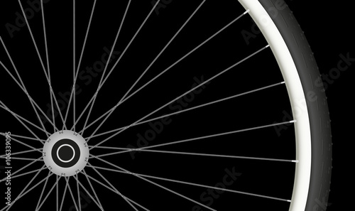 bicycle wheel abstract vector illustration isolated eps 10