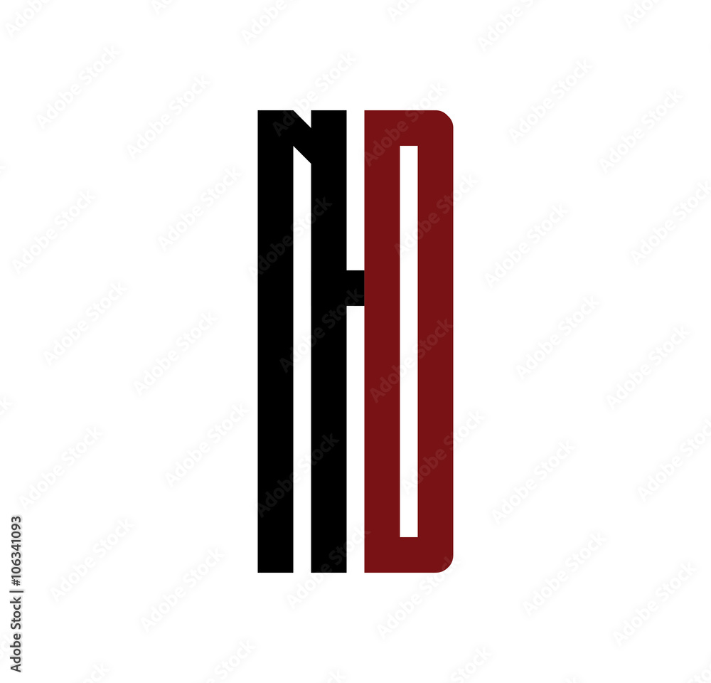 ND initial logo red and black ND initial logo red and black