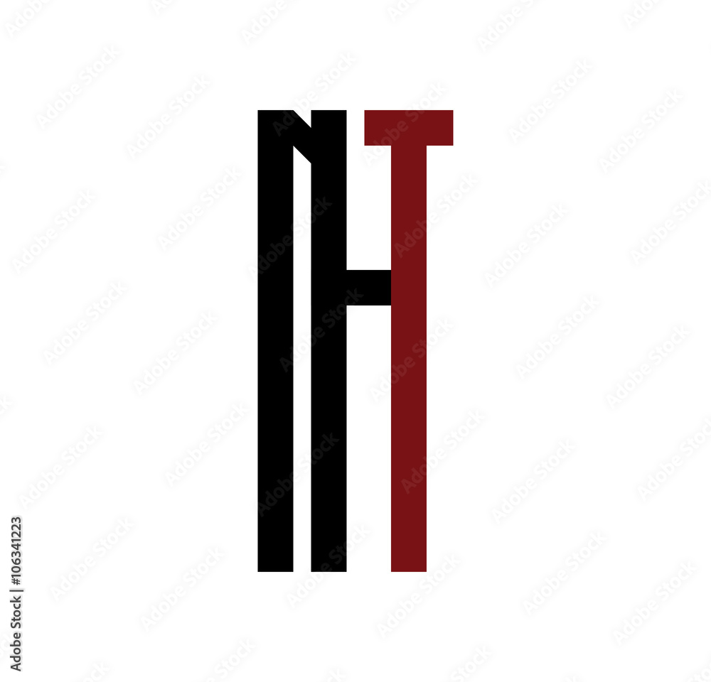 NT initial logo red and black NT initial logo red and black