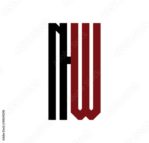 NW initial logo red and black