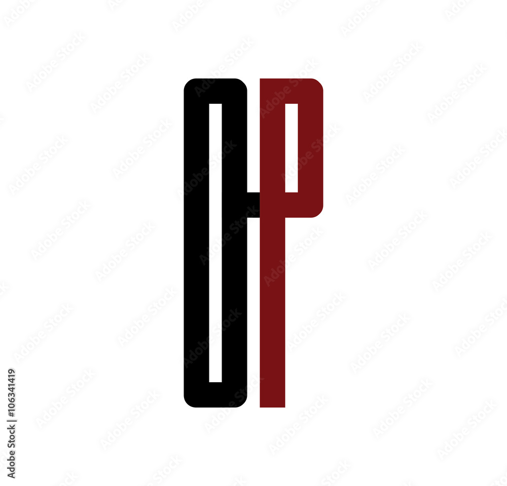 OP initial logo red and black OP initial logo red and black