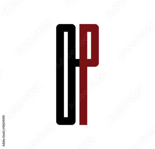 OP initial logo red and black