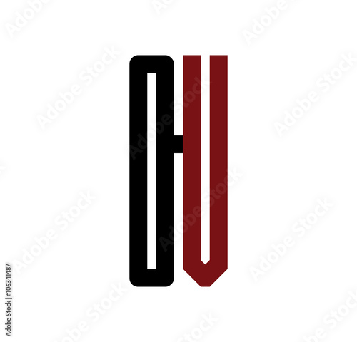 OV initial logo red and black