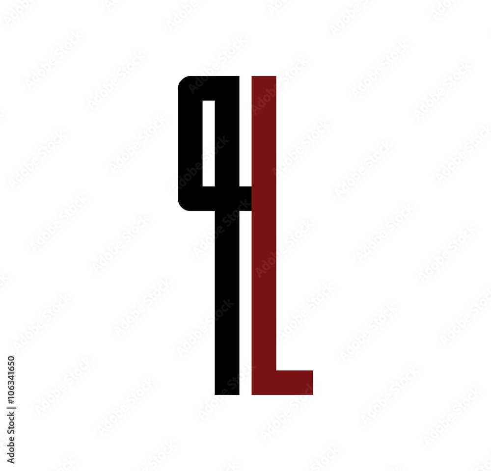 PL initial logo red and black PL initial logo red and black
