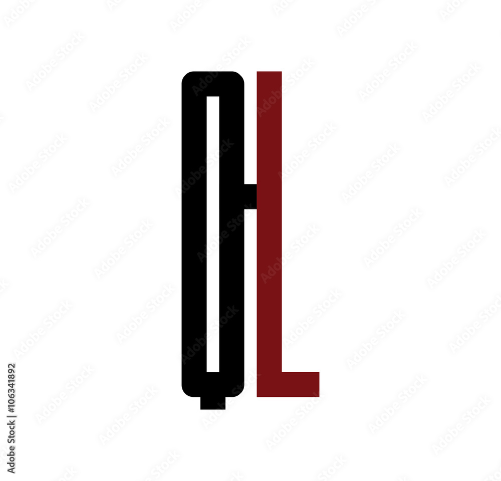 QL initial logo red and black QL initial logo red and black