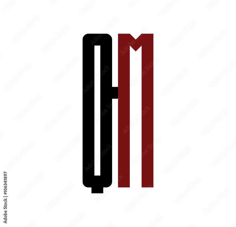 QM initial logo red and black QM initial logo red and black