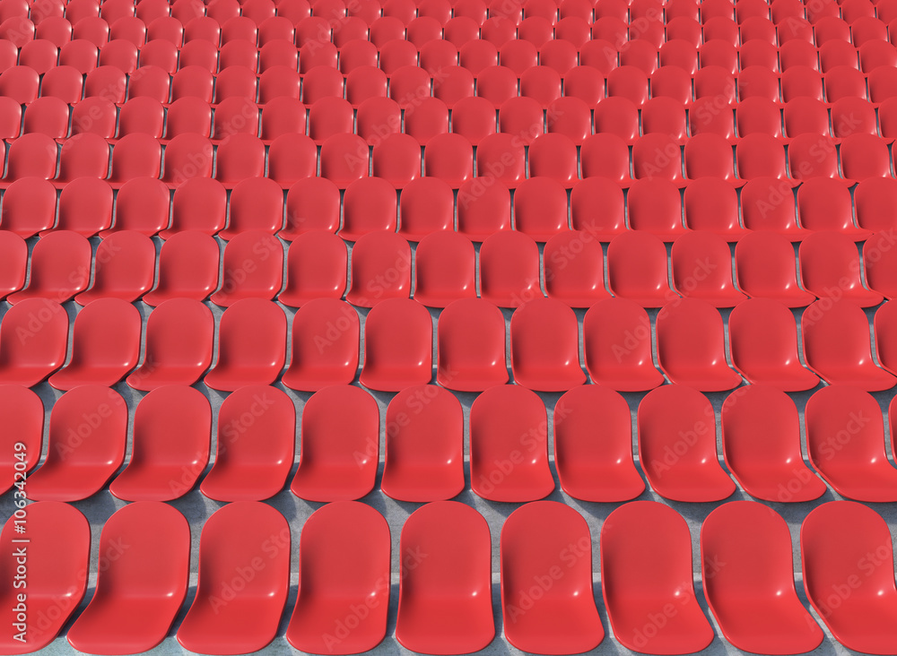 Naklejka premium Red plastic seats