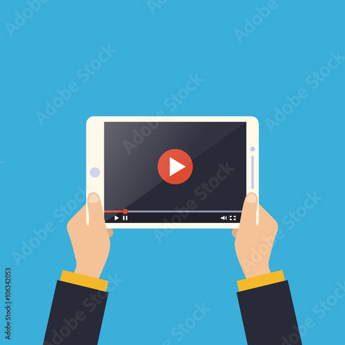 Man holding a tablet computer