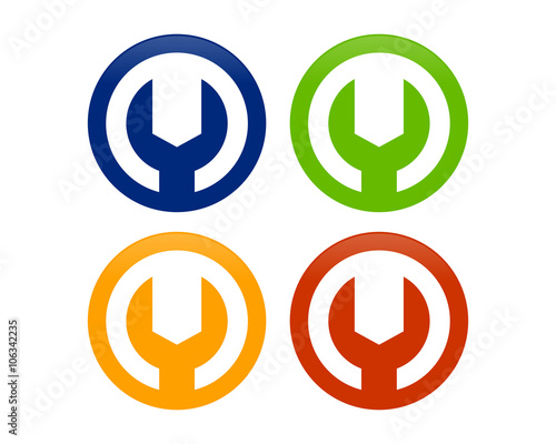 Free Download Multicolored Initial M Mechanic Logo Icon - GFXLoad