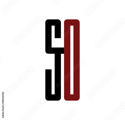 SO initial logo red and black