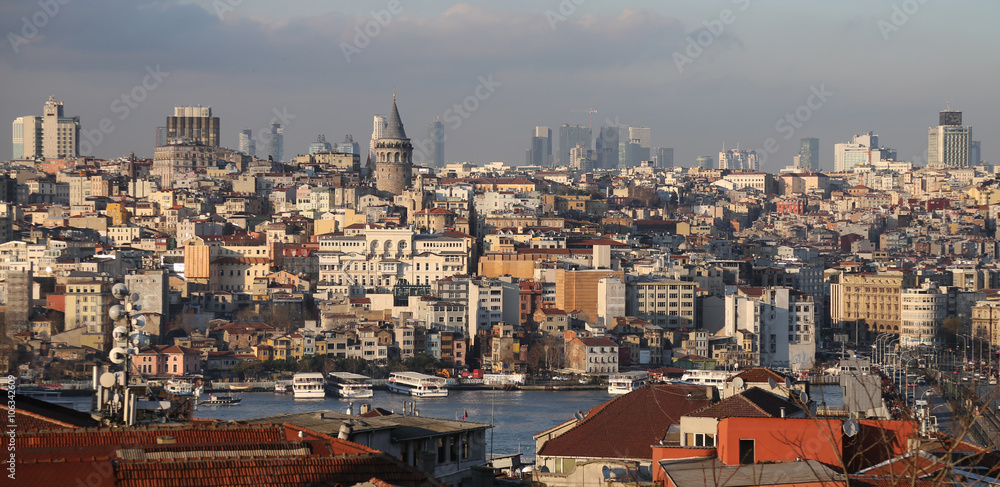 Galata and Karakoy district in Istanbul