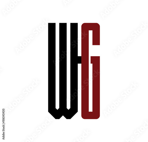 WG initial logo red and black