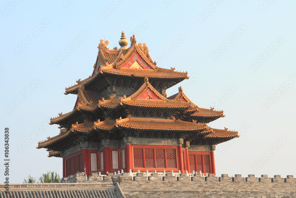 traditional Chinese architecture at forbidden city, China traditional Chinese architecture at forbidden city, China