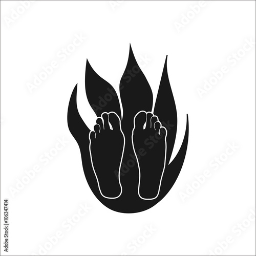 Cremation dead body simple icon on white  background