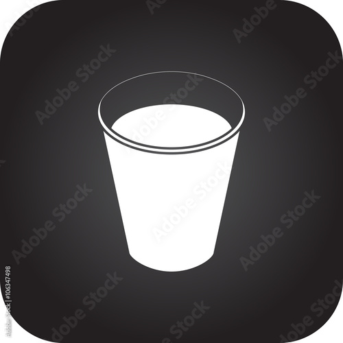 Coffee paper cup tea simple icon on square  background