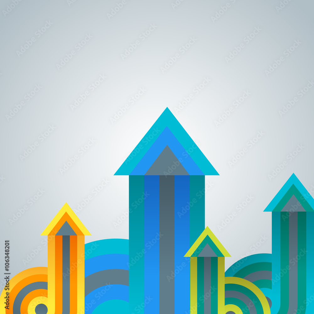 Abstract infographics template with arrows Abstract infographics template with arrows