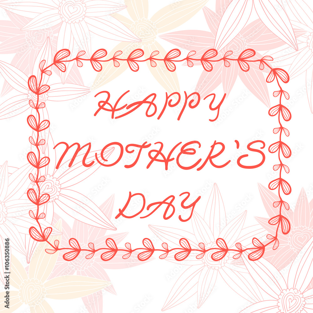happy mother's day gift card template
