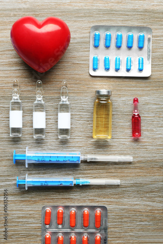 Doctor table with medicines...
