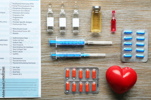 Doctor table with medicines...