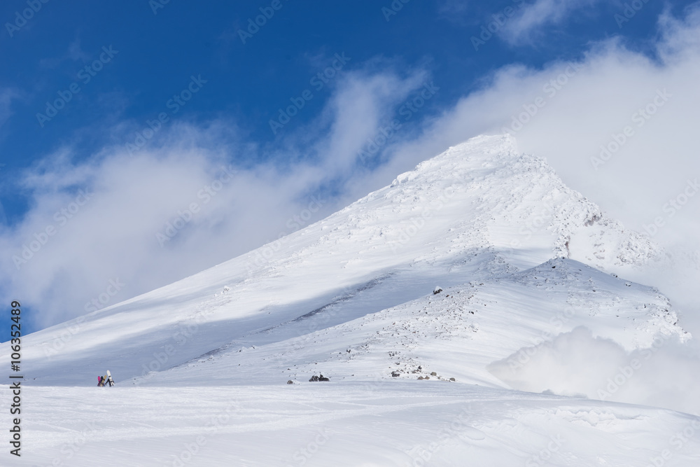 大雪山 旭岳のスノーボーダー
