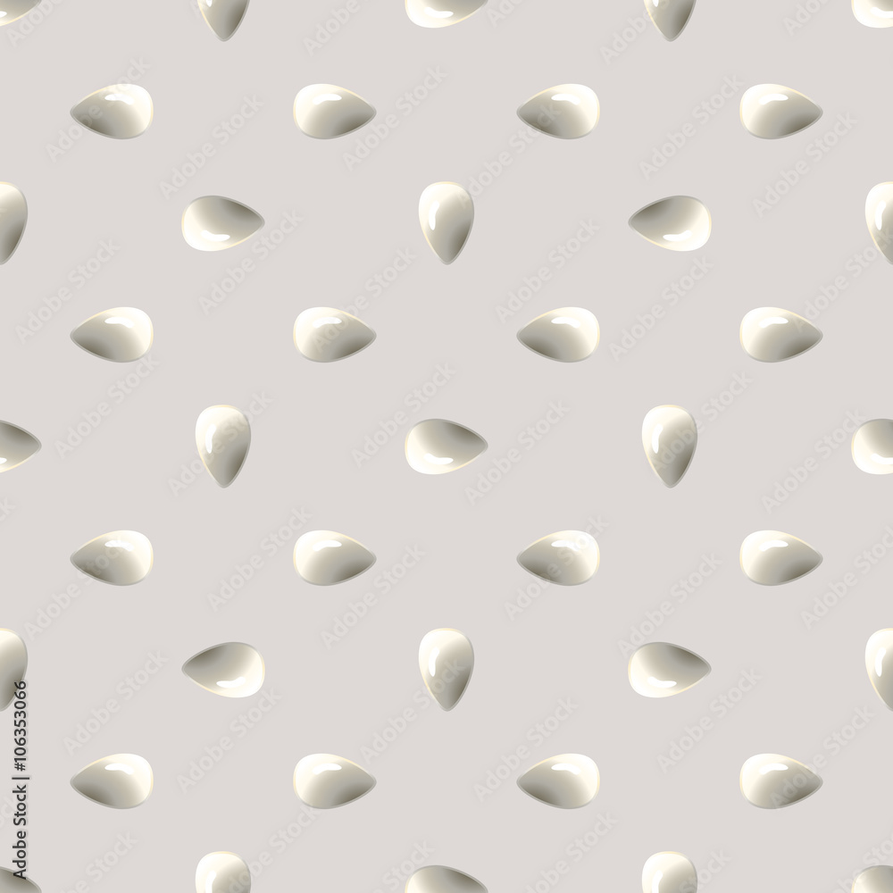 Seamless pattern with drops. Vector background. Monochrome texture suitable for fabric, wallpaper, web.